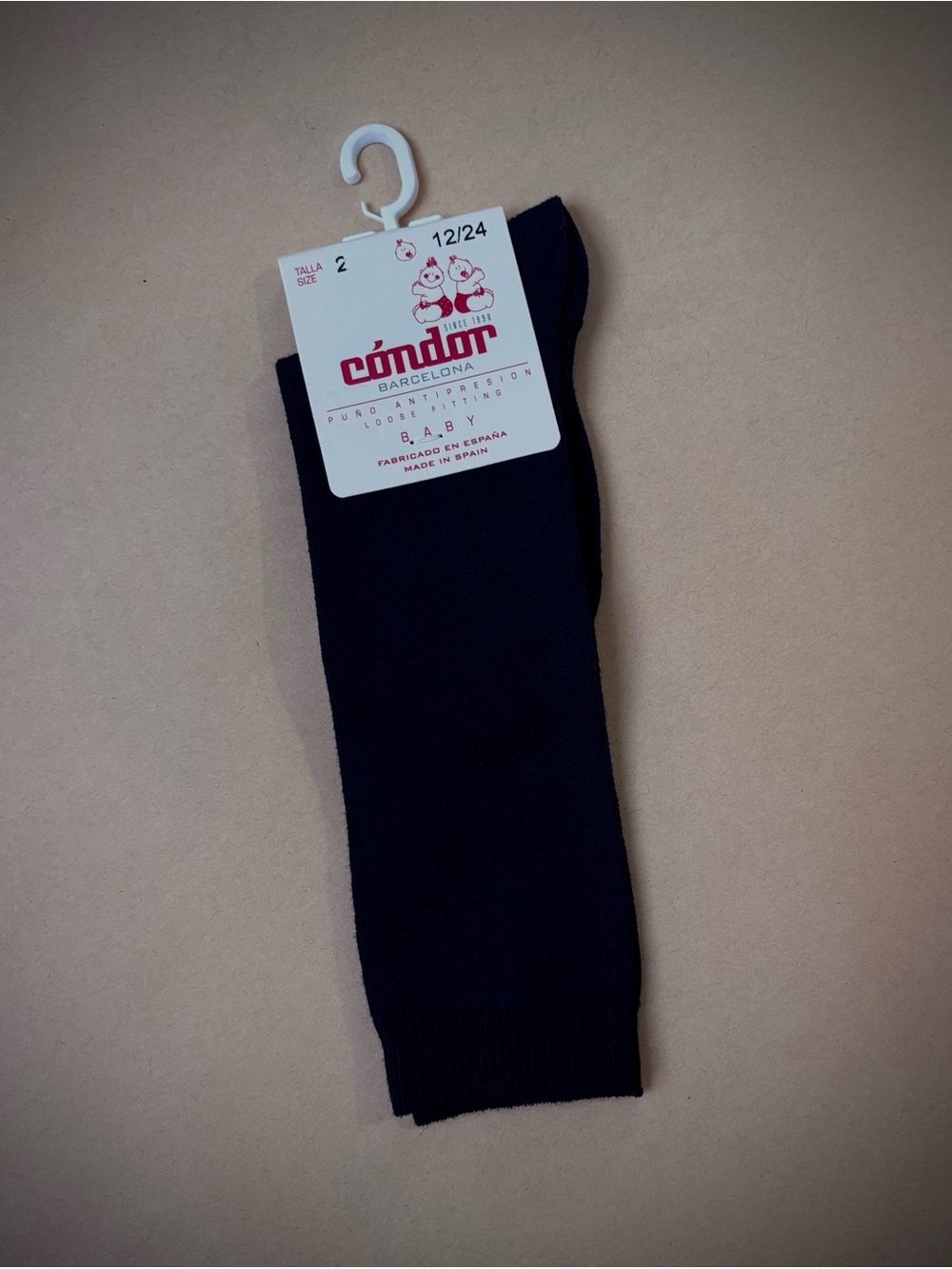 Cóndor Navy Baby Socks - Soft Classic Pair